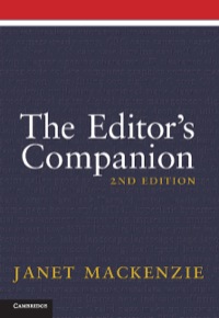 Titelbild: The Editor's Companion 2nd edition 9781107402188