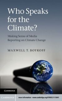 Cover image: Who Speaks for the Climate? 9780521115841