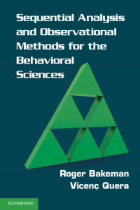 Cover image: Sequential Analysis and Observational Methods for the Behavioral Sciences 1st edition 9781107001244