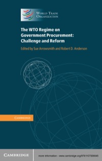 Cover image: The WTO Regime on Government Procurement 1st edition 9781107006645