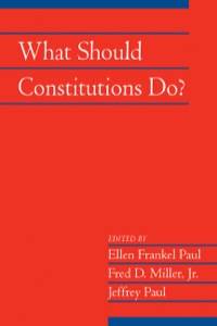 Cover image: What Should Constitutions Do? 9780521175531