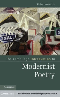 Cover image: The Cambridge Introduction to Modernist Poetry 9780521764476