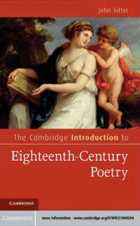 Cover image: The Cambridge Introduction to Eighteenth-Century Poetry 9780521848244