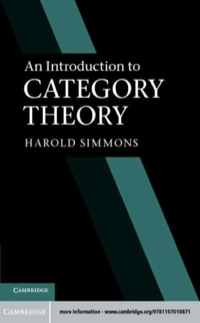 Titelbild: An Introduction to Category Theory 9781107010871