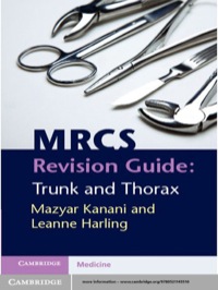 Imagen de portada: MRCS Revision Guide: Trunk and Thorax 1st edition 9780521145510