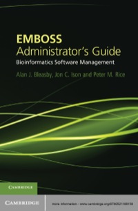 Imagen de portada: EMBOSS Administrator's Guide 1st edition 9780521188159