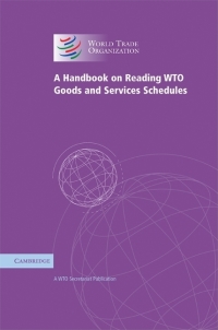 Imagen de portada: A Handbook on Reading WTO Goods and Services Schedules 1st edition 9780521880596