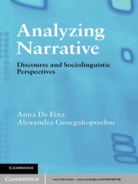 Cover image: Analyzing Narrative 1st edition 9780521887168