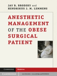 صورة الغلاف: Anesthetic Management of the Obese Surgical Patient 1st edition 9781107603332