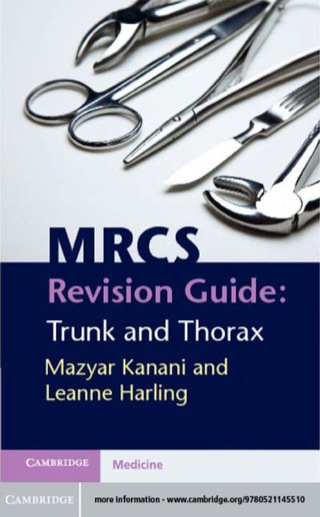 Imagen de portada: MRCS Revision Guide: Trunk and Thorax 9780521145510