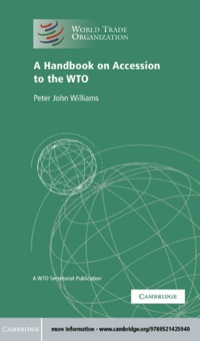 صورة الغلاف: A Handbook on Accession to the WTO 1st edition 9780521425940