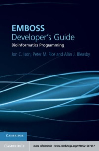 表紙画像: EMBOSS Developer's Guide 1st edition 9780521607247