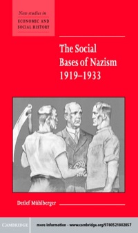 Imagen de portada: The Social Bases of Nazism, 1919–1933 1st edition 9780521802857