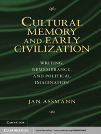 Cover image: Cultural Memory and Early Civilization 1st edition 9780521763813