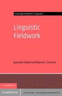 Cover image: Linguistic Fieldwork 1st edition 9780521837279