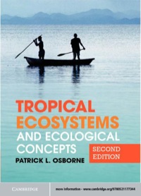 Cover image: Tropical Ecosystems and Ecological Concepts 2nd edition 9780521177344