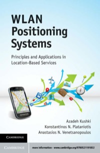 Titelbild: WLAN Positioning Systems 1st edition 9780521191852