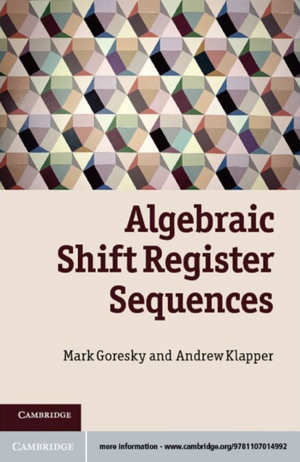 Algebraic Shift Register Sequences 1st Edition