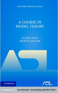 Imagen de portada: A Course in Model Theory 1st edition 9780521763240