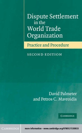 表紙画像: Dispute Settlement in the World Trade Organization 2nd edition 9780521823111