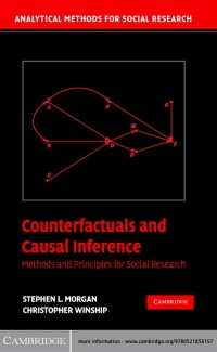 صورة الغلاف: Counterfactuals and Causal Inference 1st edition 9780521856157