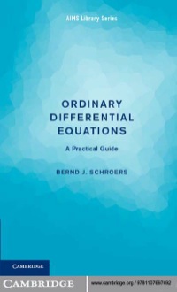 Imagen de portada: Ordinary Differential Equations 1st edition 9781107697492