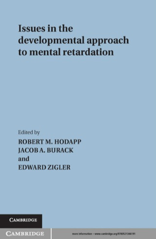 Cover image: Issues in the Developmental Approach to Mental Retardation 1st edition 9780521346191
