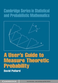 Cover image: A User's Guide to Measure Theoretic Probability 1st edition 9780521802420