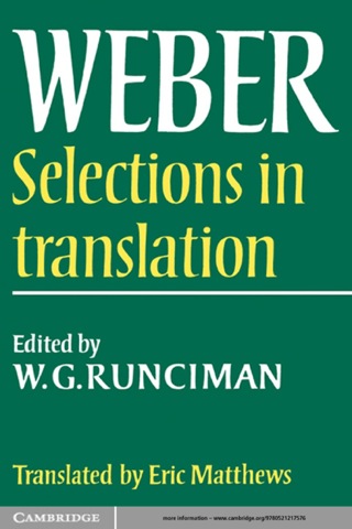 Cover image: Max Weber: Selections in Translation 9780521292689