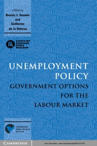 Cover image: Unemployment Policy 1st edition 9780521599214