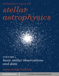 Imagen de portada: Introduction to Stellar Astrophysics: Volume 1, Basic Stellar Observations and Data 1st edition 9780521348690