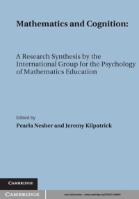 Titelbild: Mathematics and Cognition 1st edition 9780521367875