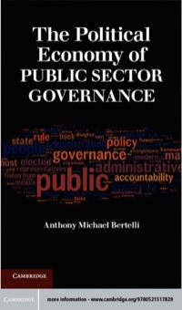 Cover image: The Political Economy of Public Sector Governance 1st edition 9780521517829
