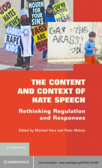 Cover image: The Content and Context of Hate Speech 1st edition 9780521191098