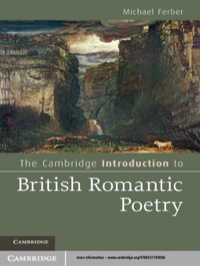 表紙画像: The Cambridge Introduction to British Romantic Poetry 1st edition 9780521769068