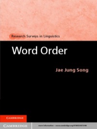 表紙画像: Word Order 1st edition 9780521872140
