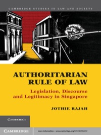 Imagen de portada: Authoritarian Rule of Law 1st edition 9781107012417