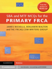 Omslagafbeelding: SBA and MTF MCQs for the Primary FRCA 1st edition 9781107604063