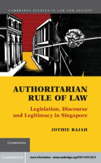 Imagen de portada: Authoritarian Rule of Law 9781107012417