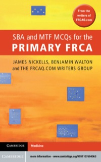 Omslagafbeelding: SBA and MTF MCQs for the Primary FRCA 9781107604063