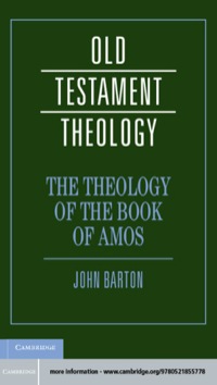 Imagen de portada: The Theology of the Book of Amos 9780521855778