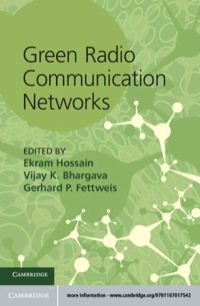 Titelbild: Green Radio Communication Networks 1st edition 9781107017542