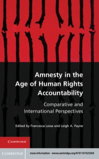 Imagen de portada: Amnesty in the Age of Human Rights Accountability 9781107025004