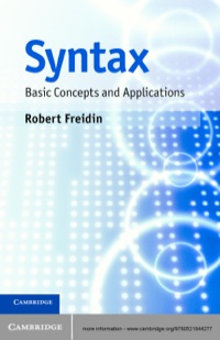 Cover image: Syntax 1st edition 9780521844277