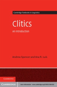 صورة الغلاف: Clitics 1st edition 9780521864282