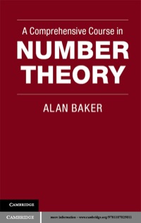 Imagen de portada: A Comprehensive Course in Number Theory 1st edition 9781107019010