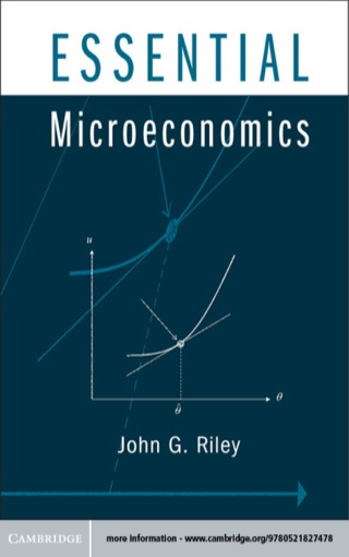 Cover image: Essential Microeconomics 9780521827478