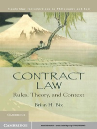 Omslagafbeelding: Contract Law 1st edition 9780521850469