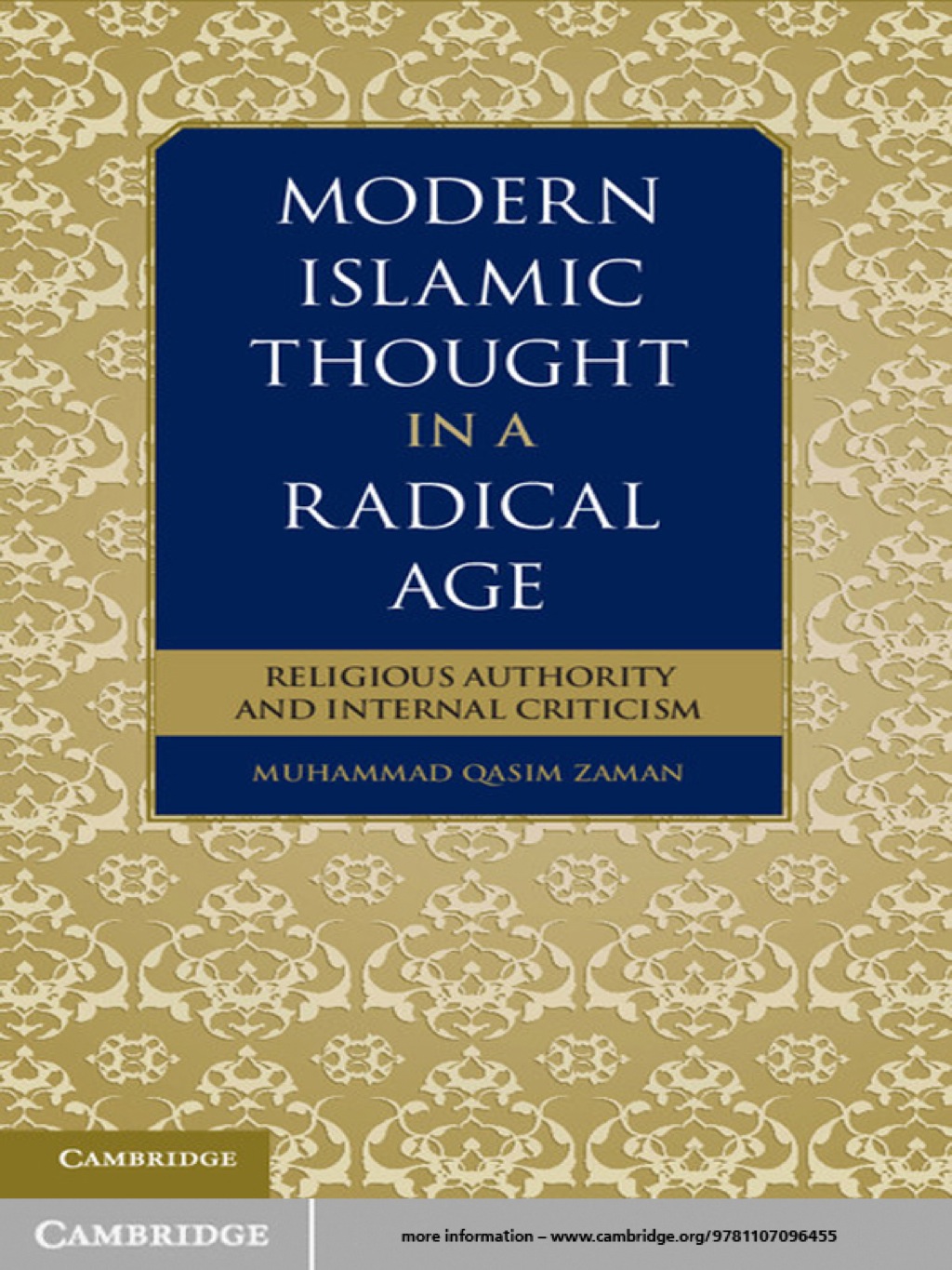 Modern Islamic Thought in a Radical Age Religious Authority and Internal Criticism 1st Edition