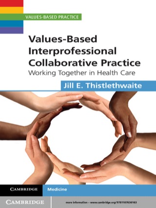 Imagen de portada: Values-Based Interprofessional Collaborative Practice 1st edition 9781107636163